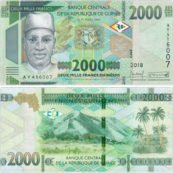 Банкнота 2000 франков 2018 года, Гвинея UNC